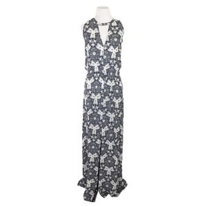 A.L.C. Silk Keyhole Printed Sleeveless Maxi Dress